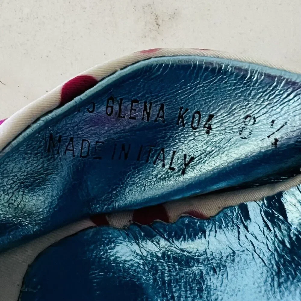 COACH Glena White Multi Satin Polka Dot Heels Bow Accents - US 8.5 - Picture 8 of 9